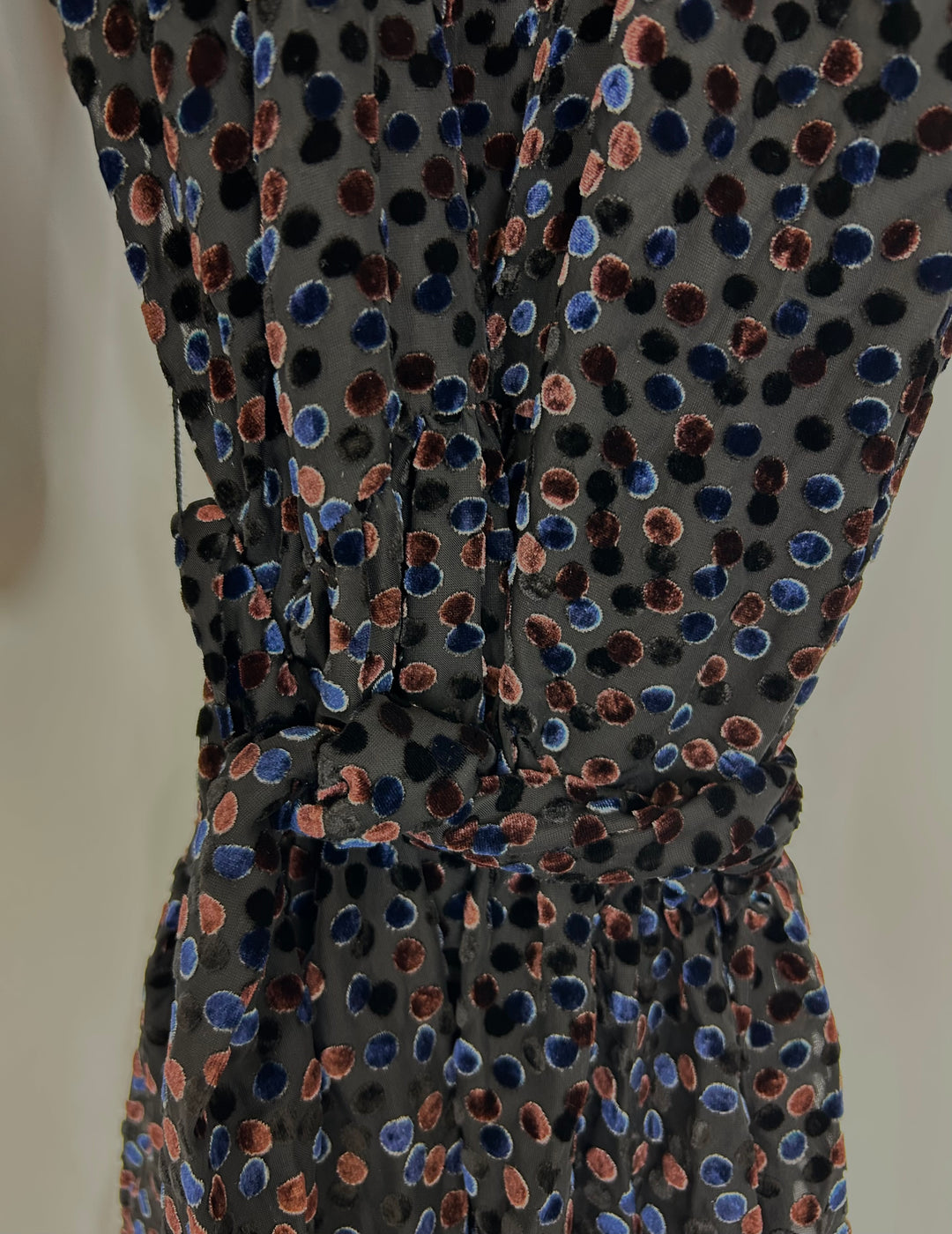 Black multicolor polka dot dress - Size 4/6
