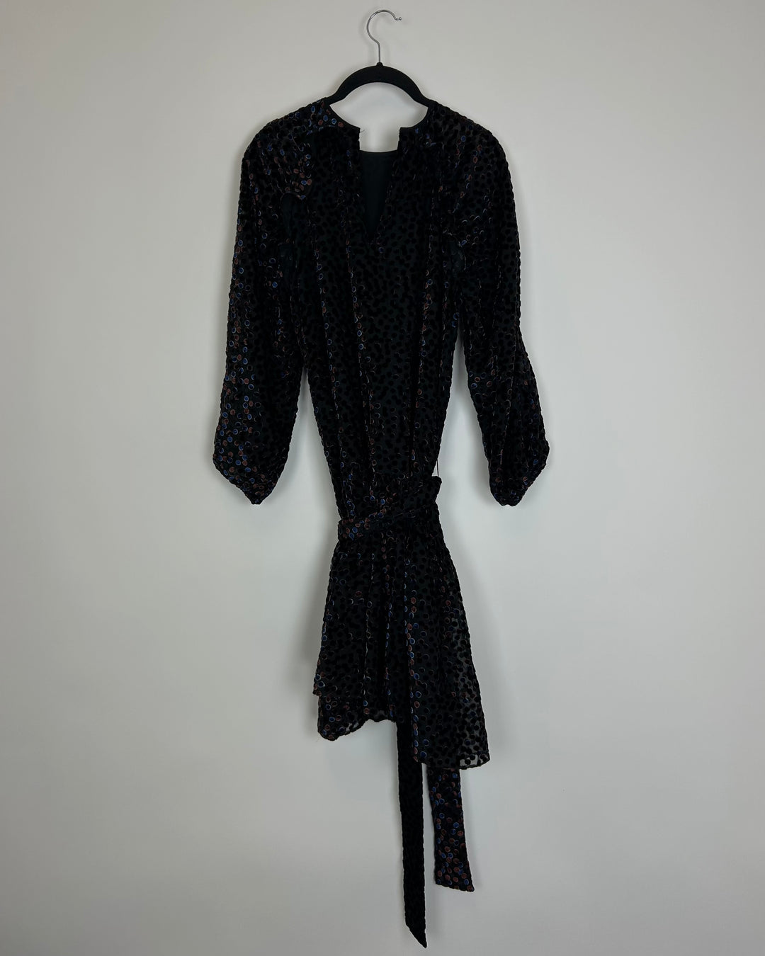 Black multicolor polka dot dress - Size 4/6