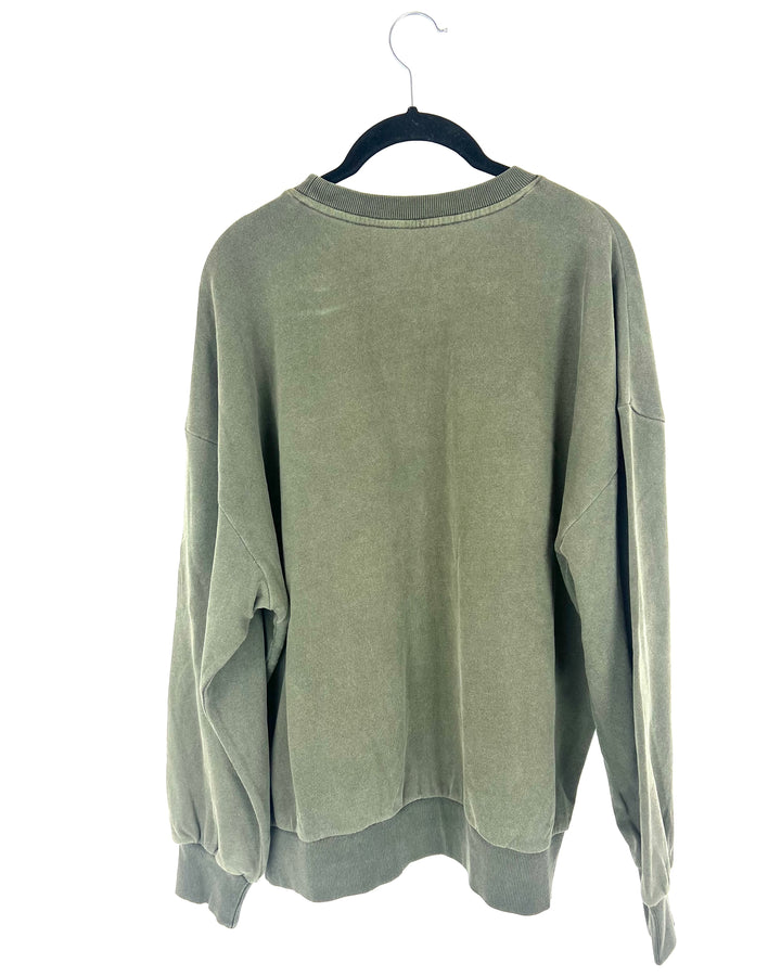 "Take It Easy" Dark Green Crewneck Sweatshirt - Size 4/6