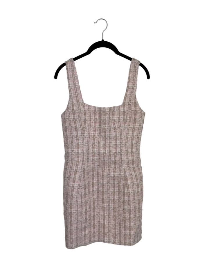 Pink Tweed Mini Dress - XS