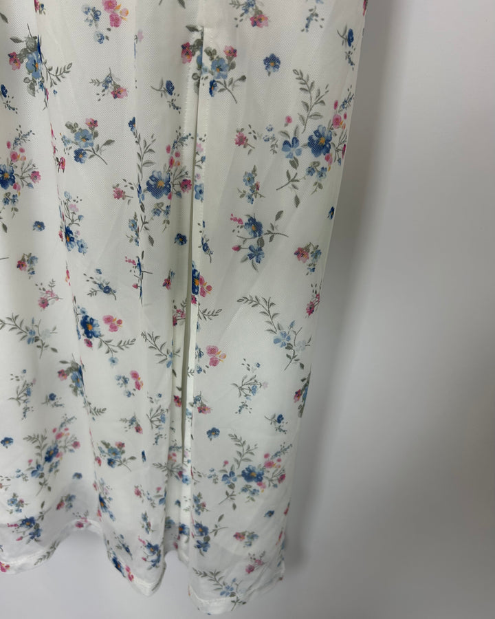 White Floral Mesh Dress - Size 8/10
