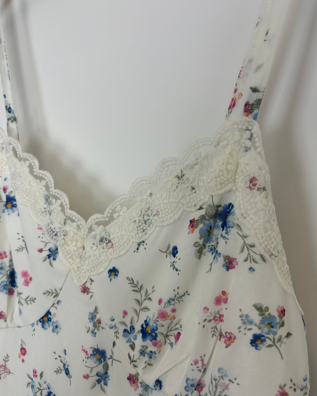 White Floral Mesh Dress - Size 8/10