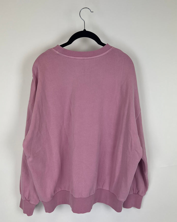 "Vacay All Day" Dusty Pink Crewneck Sweatshirt - Size 4/6