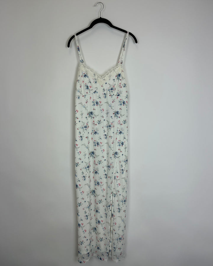 White Floral Mesh Dress - Size 8/10