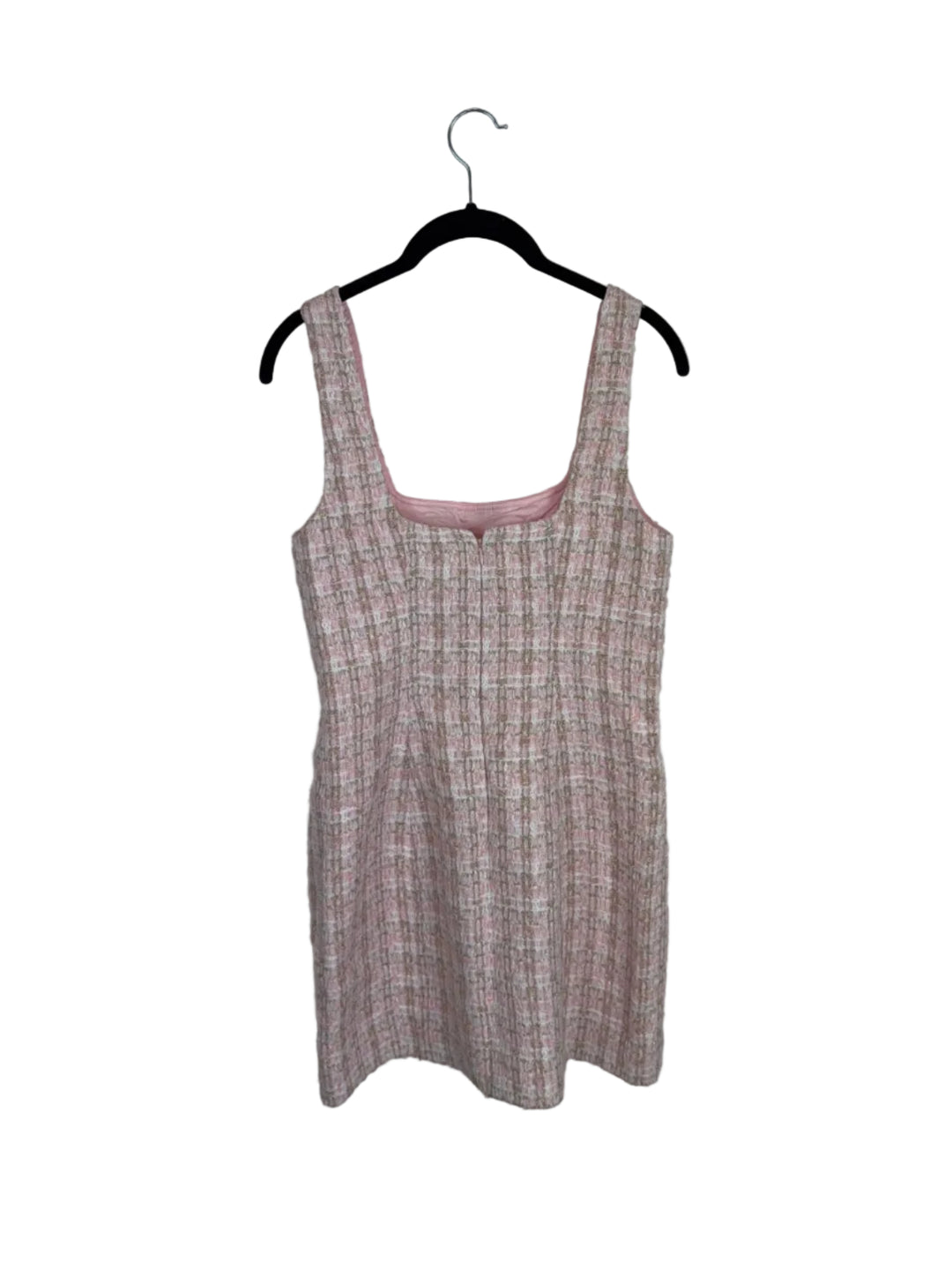 Pink Tweed Mini Dress - XS