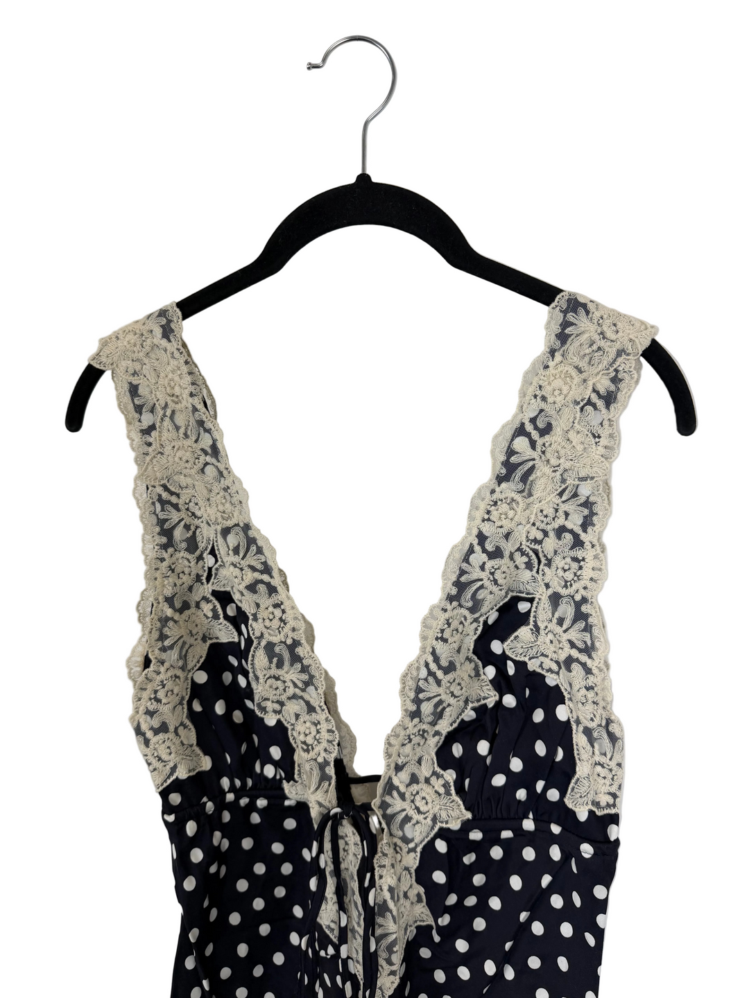Navy Polka Dot Mini Dress - Size Size 2/4