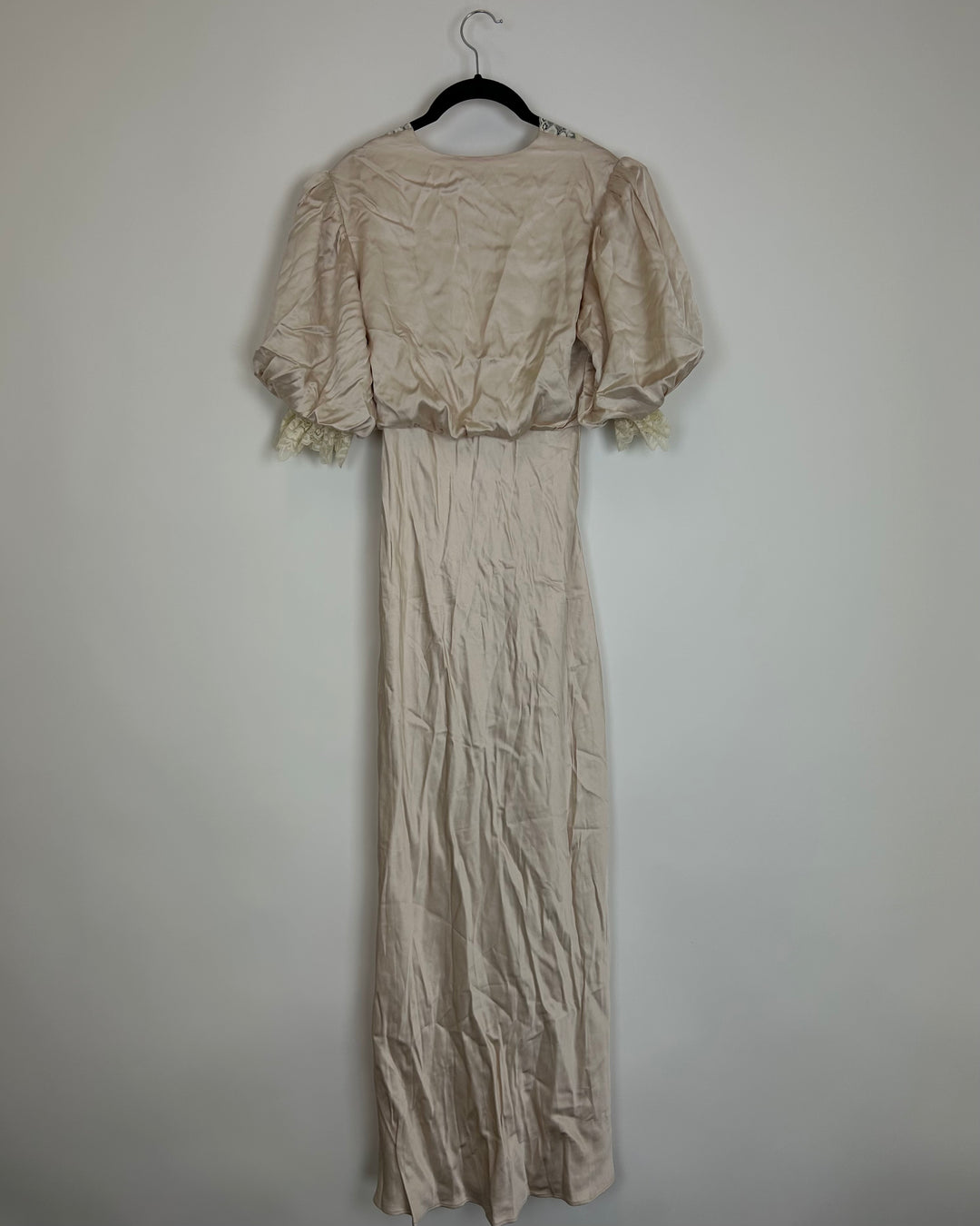 Ivory Lace Trim Dress - Size 0/2