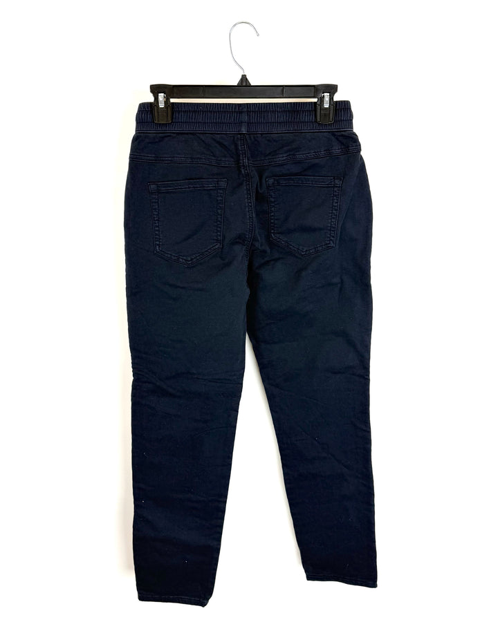 Navy Blue Stripe Detail Pants - Size 0/2