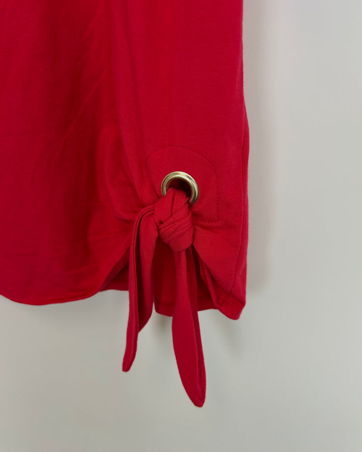 Red Knot Front Top - Size 6/8