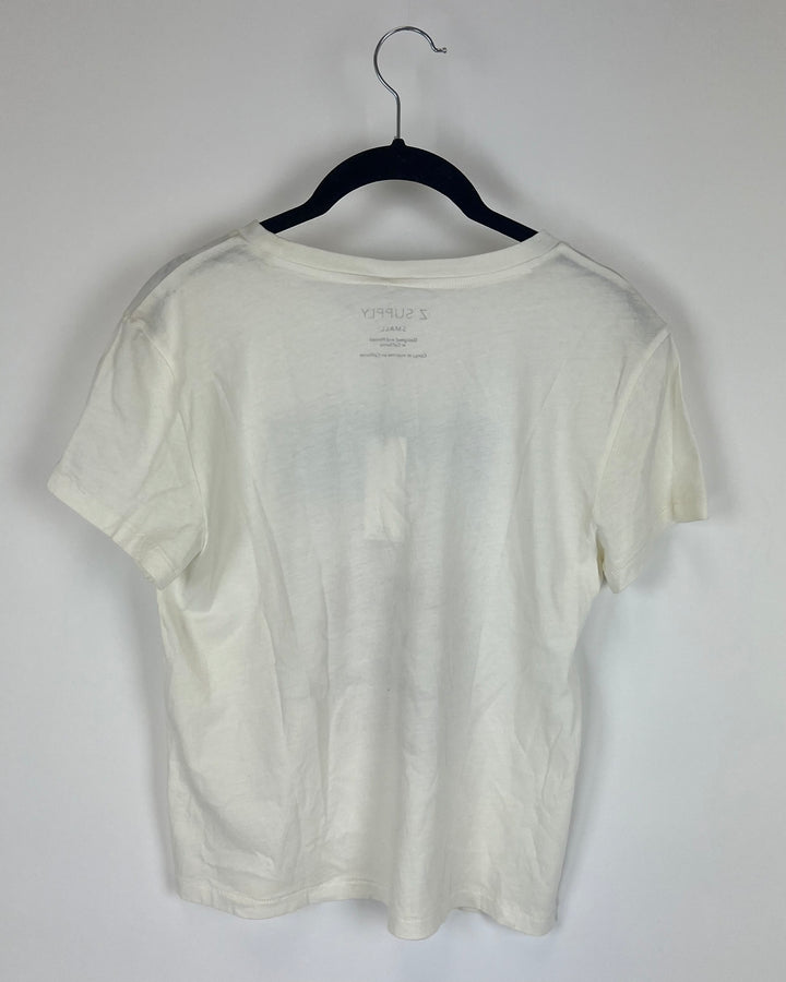 "Greetings From The Wild West" White Tee - Size 4/6