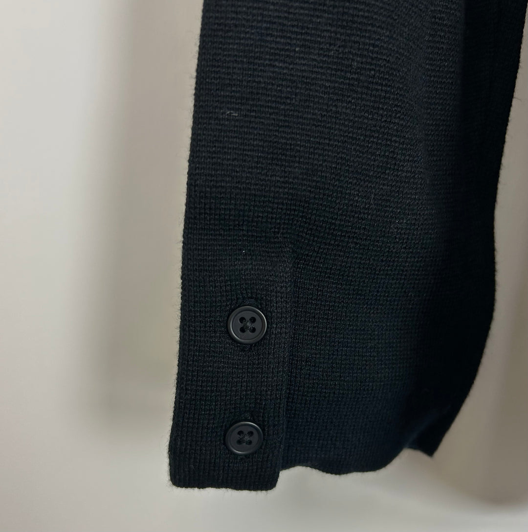 Black Buttoned Cardigan - Size 8/10