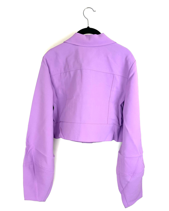 Purple Cropped Jacket - Size Extra Small, Medium, Large
