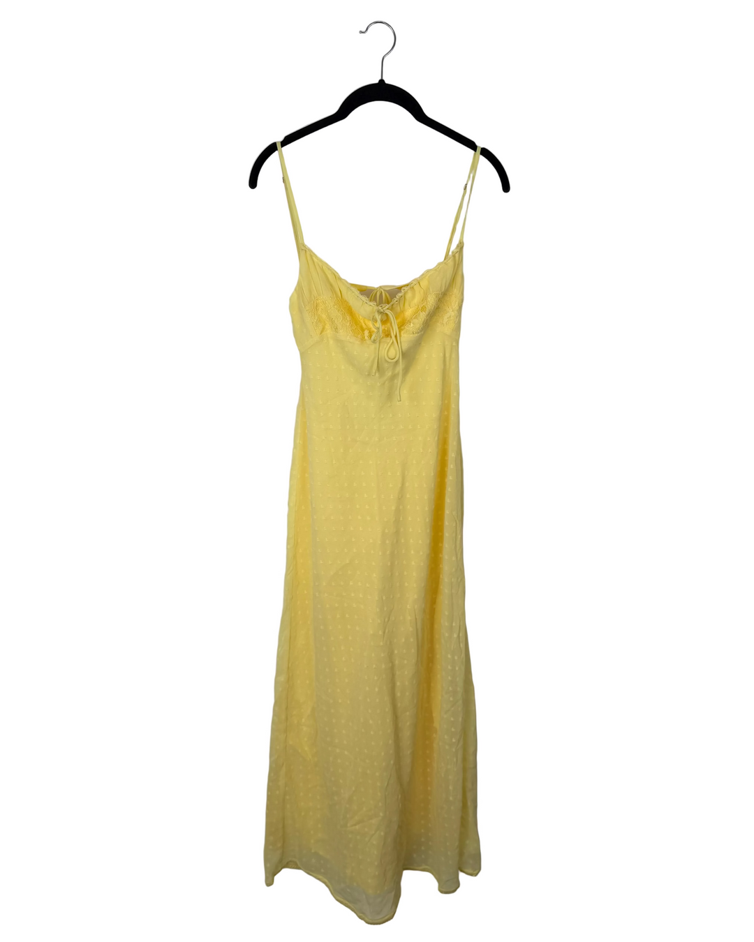 Sunshine Yellow Tie Midi Dress - Size 0/2 and 4