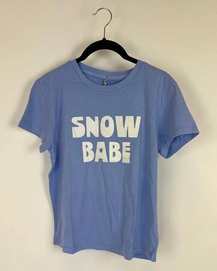 "Snow Babe" Baby Blue Tee - Size 4/6