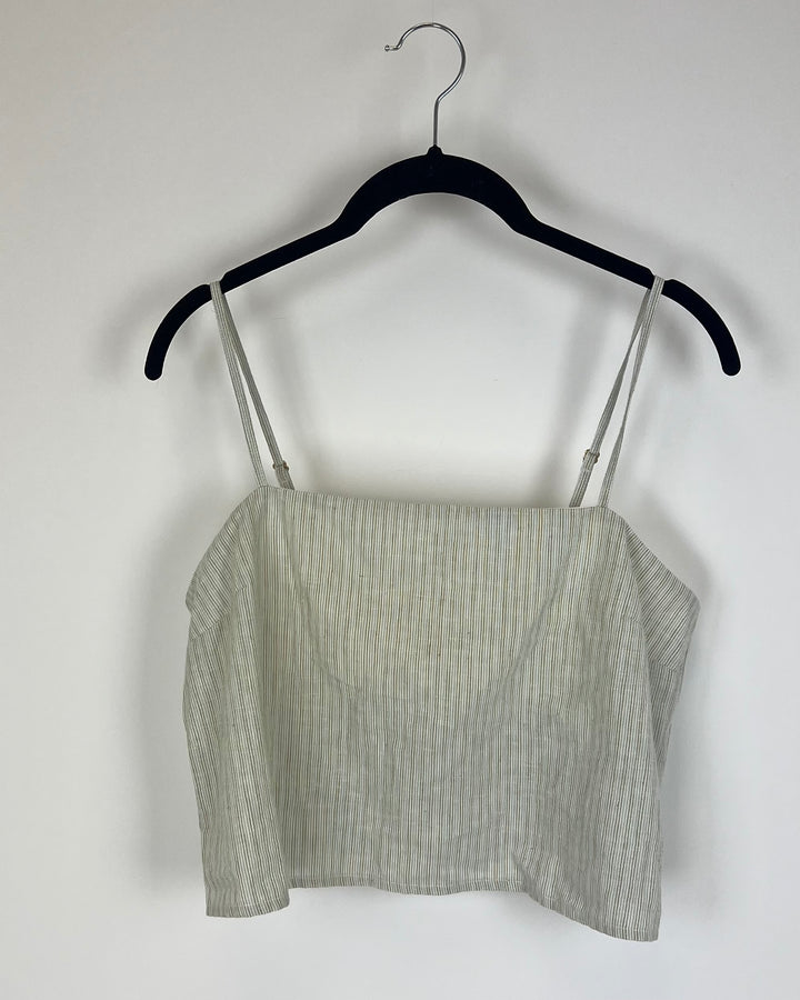 Green And Blue Striped Tank - Size 4/6