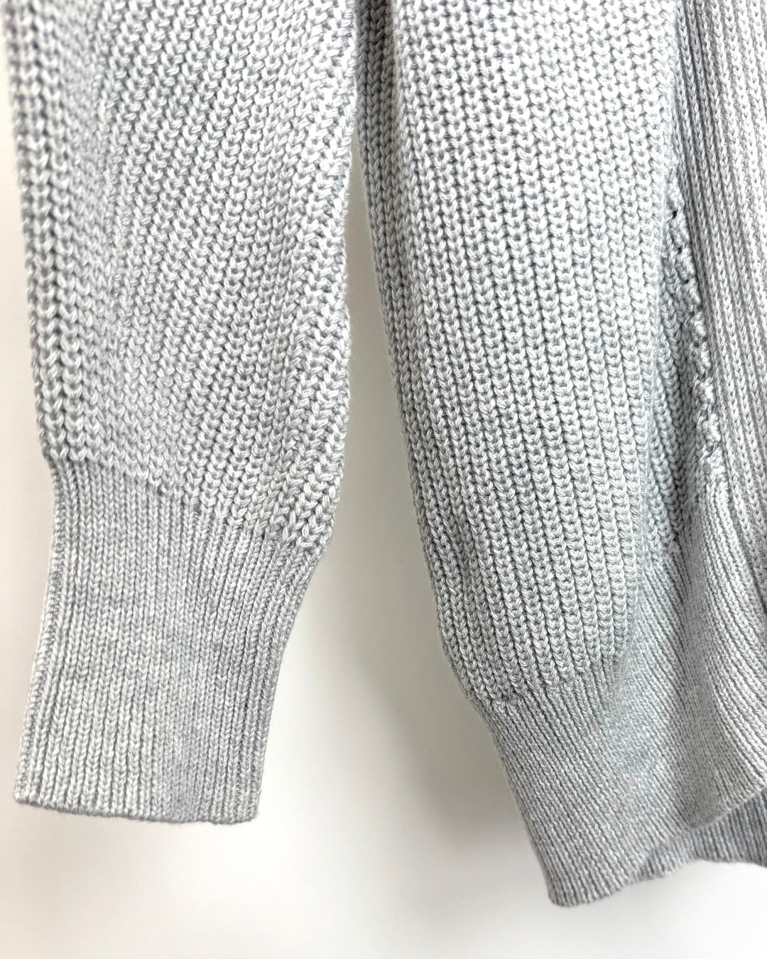 Grey Open Knit Long Cardigan - Size 6/8