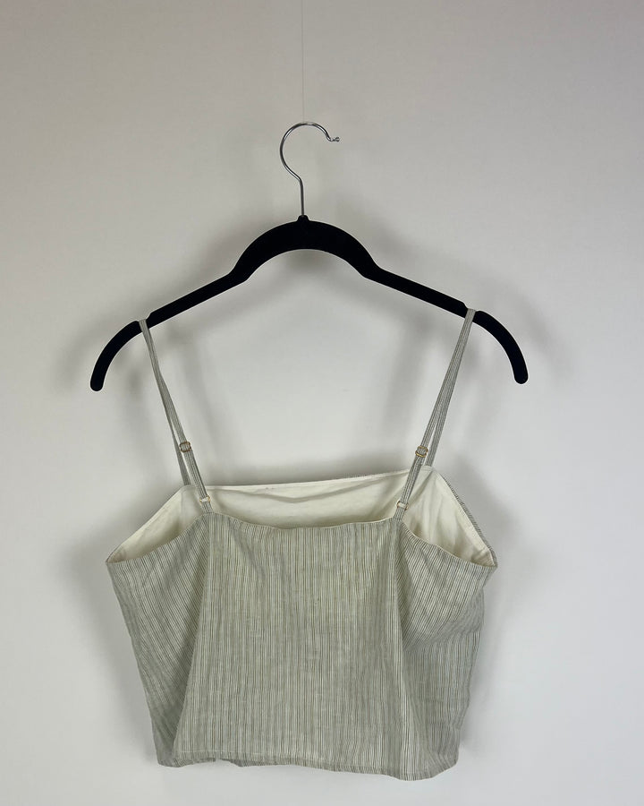 Green And Blue Striped Tank - Size 4/6