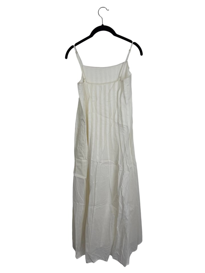 White pleated midi dress - Size 2/4