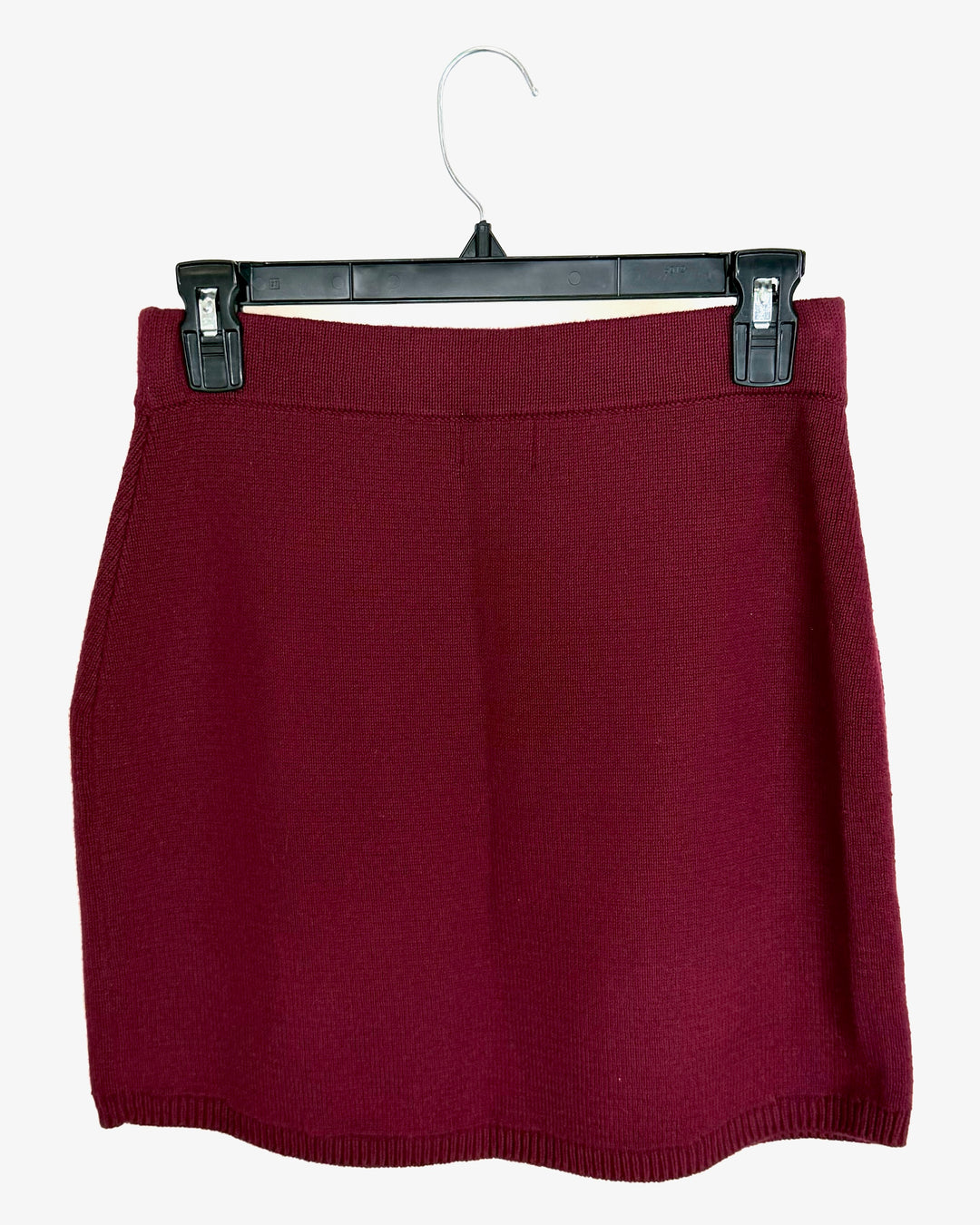 Cranberry Knit Skirt - Small