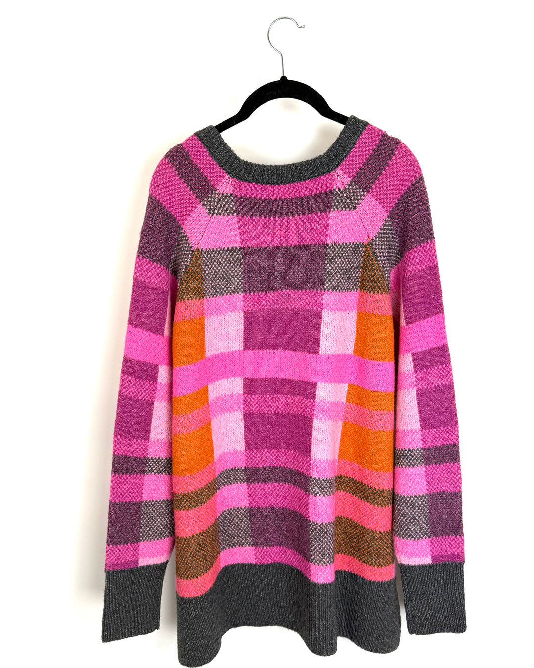 Cozy Checkered Knit Sweater Size 4/6