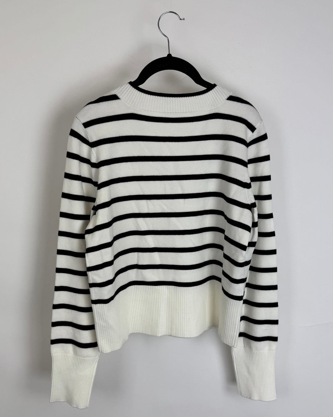Black and White Striped Sweater - Size 0/2