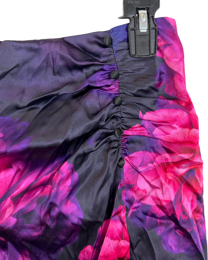 Pink & Purple Floral Skirt - Size 4
