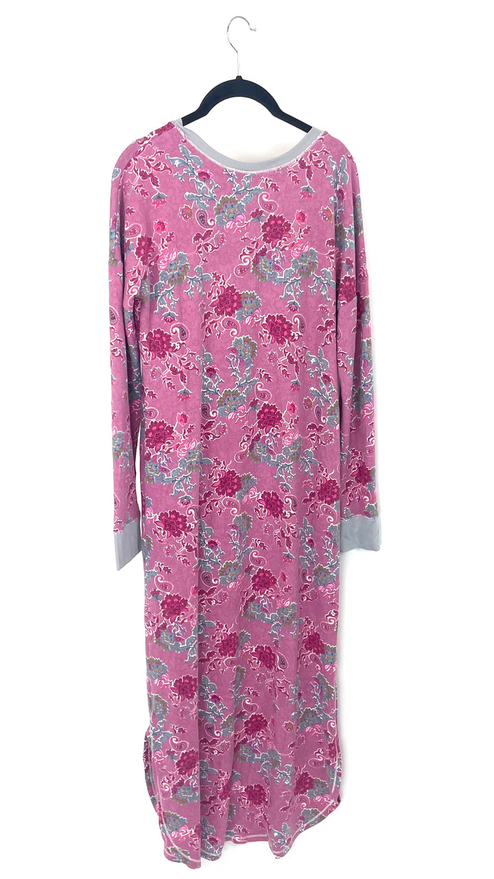 Pink And Grey Paisley Nightgown - Size 4/6, 12/14 and 18/20