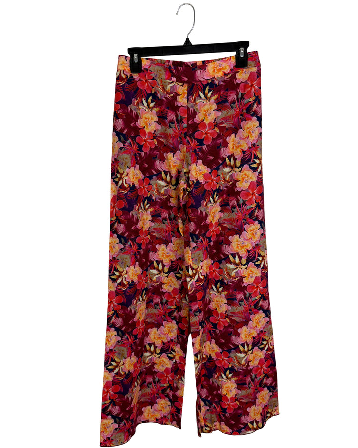 Vibrant Floral Pants - Small