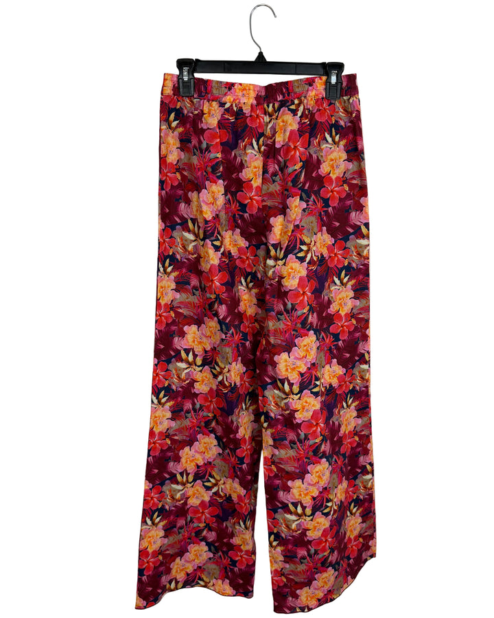 Vibrant Floral Pants - Small