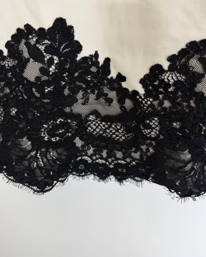 White & Black Lace Skirt - Size 4