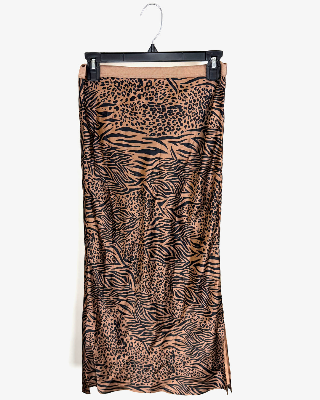 Leopard Silk Skirt - Small