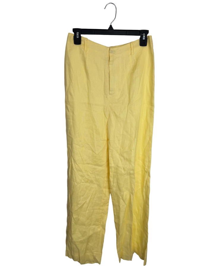 Light Yellow Linen Pants - Size 4