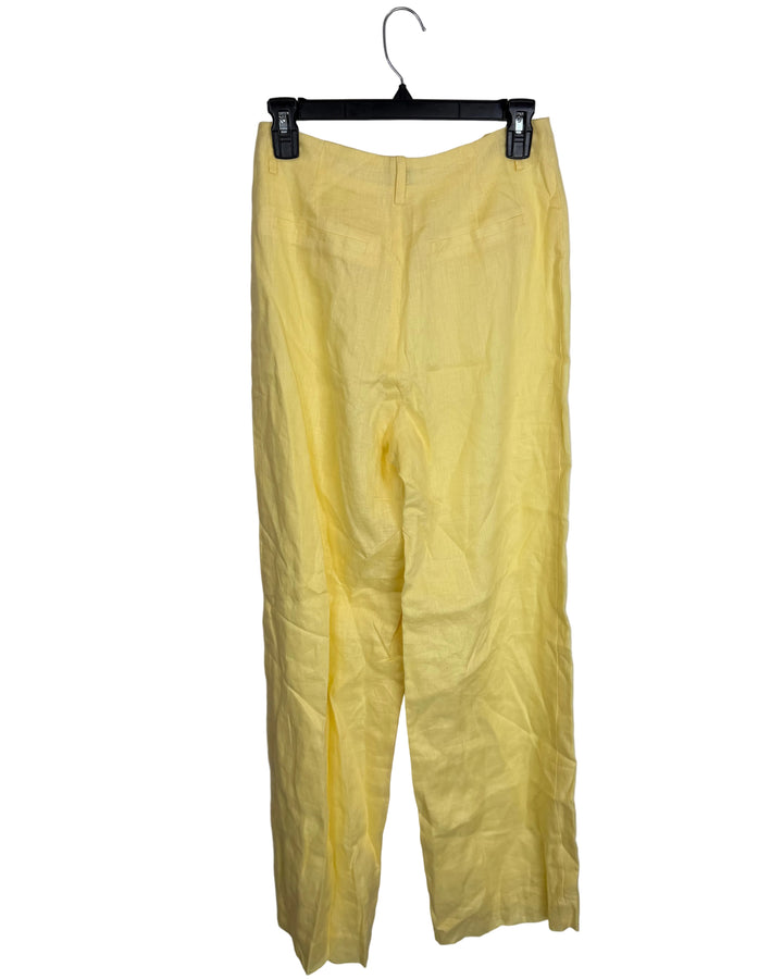 Light Yellow Linen Pants - Size 4