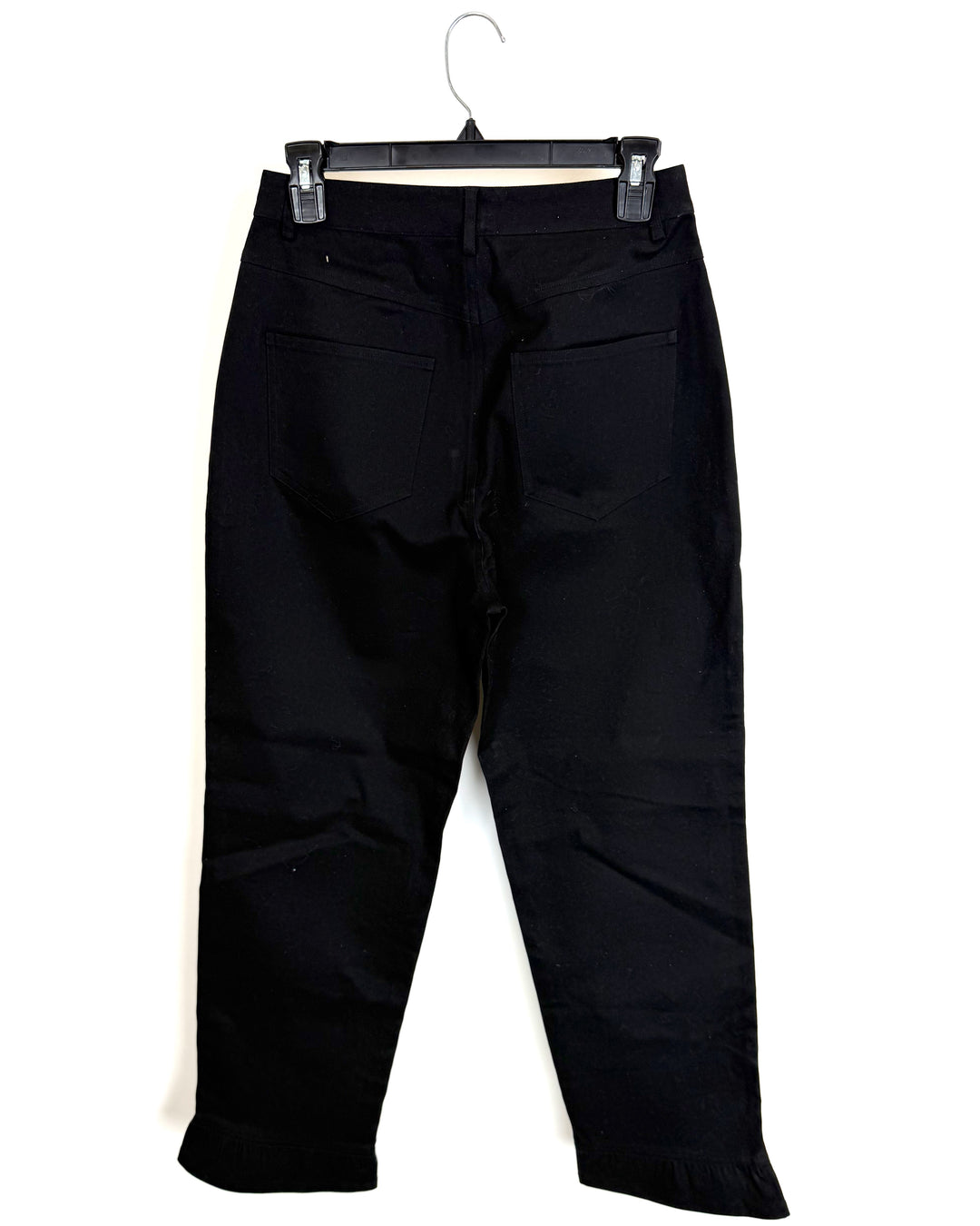 Coal Black Ruffle-Cuffed Jeans - Size 2/4