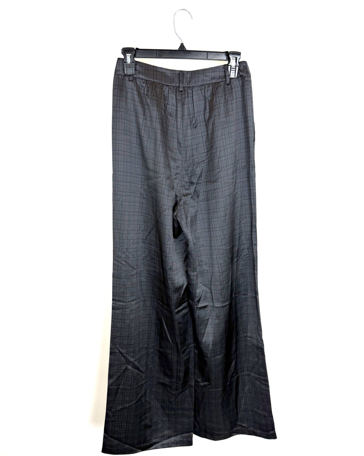 Brown and Gray Plaid Trousers - Size 2/4