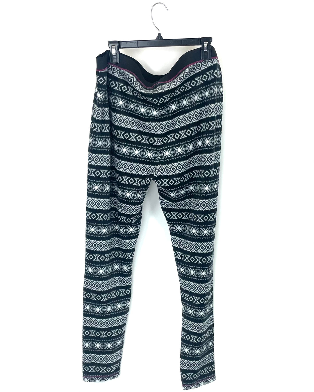 Black And White Fleece Lounge Pants - 3X