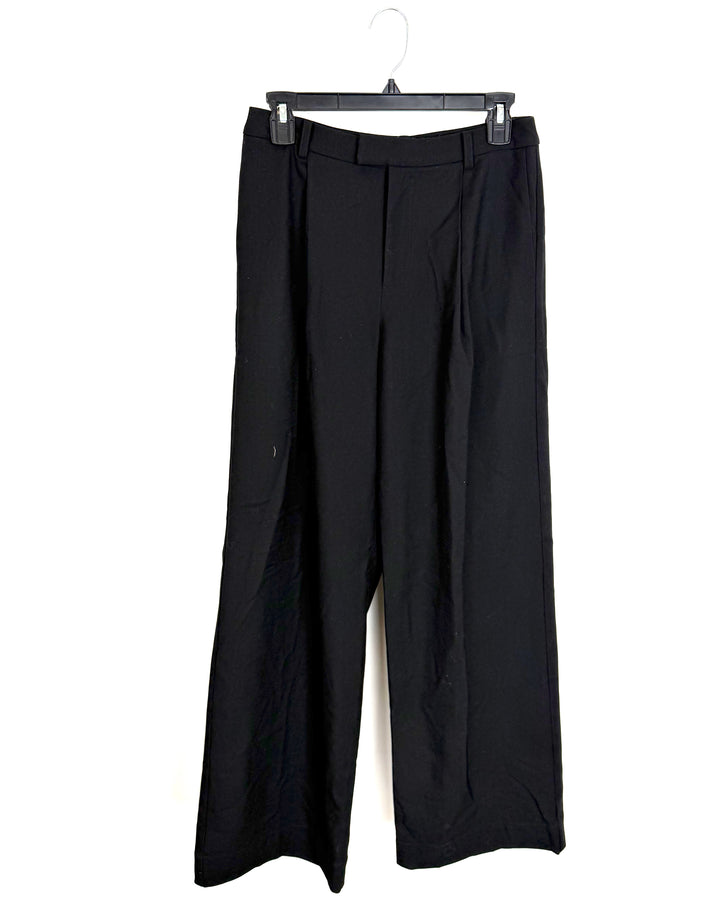 Kohl Black Ultra-Wide Leg Trousers - Size 4