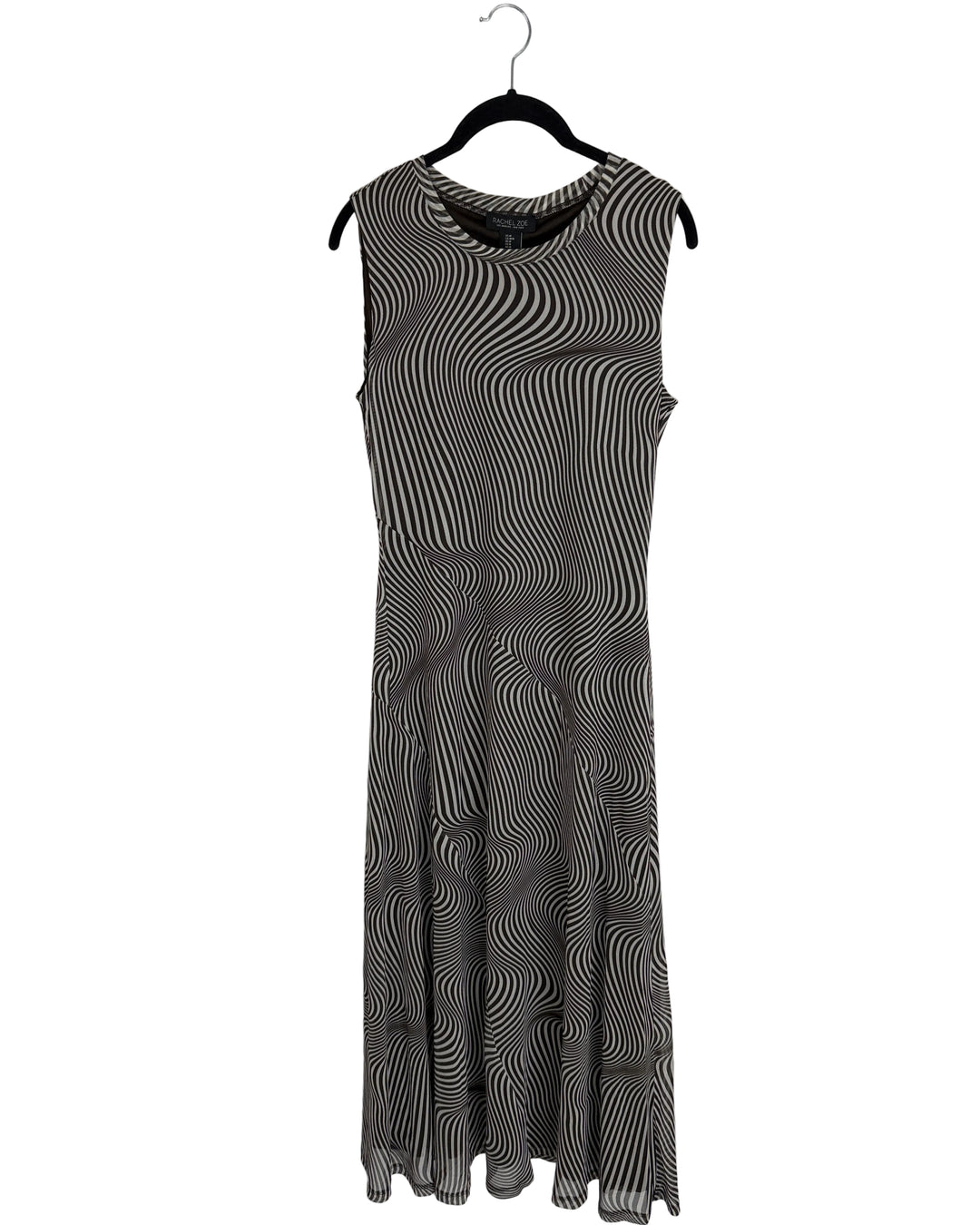 Brown and Cream Patterned Dress- Size 4/6