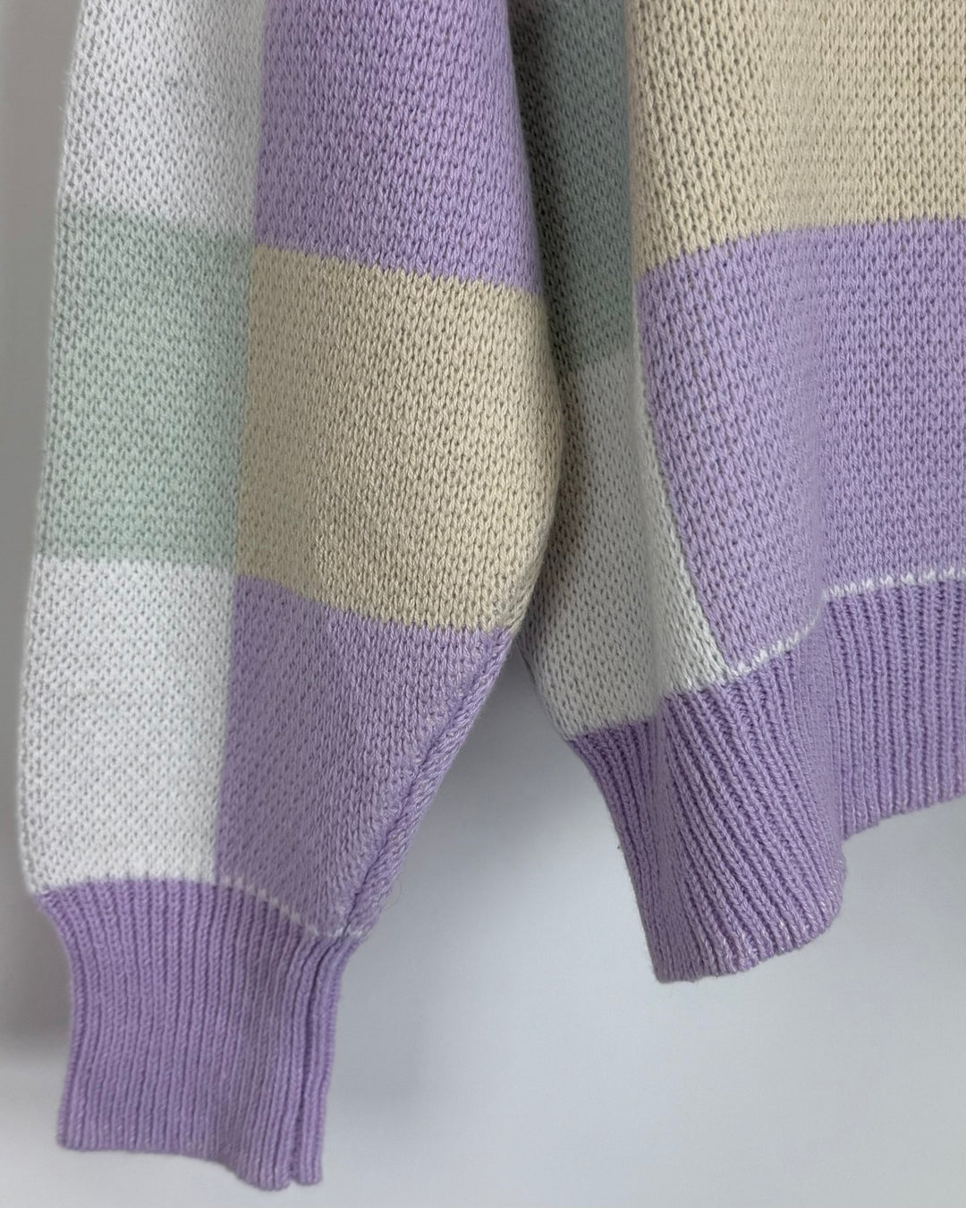 Purple Checkered Sweater - Size 6/8