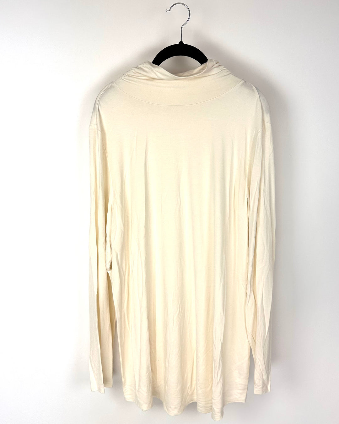 Cream Long Sleeve Turtle Neck Shirt - Size 14-16