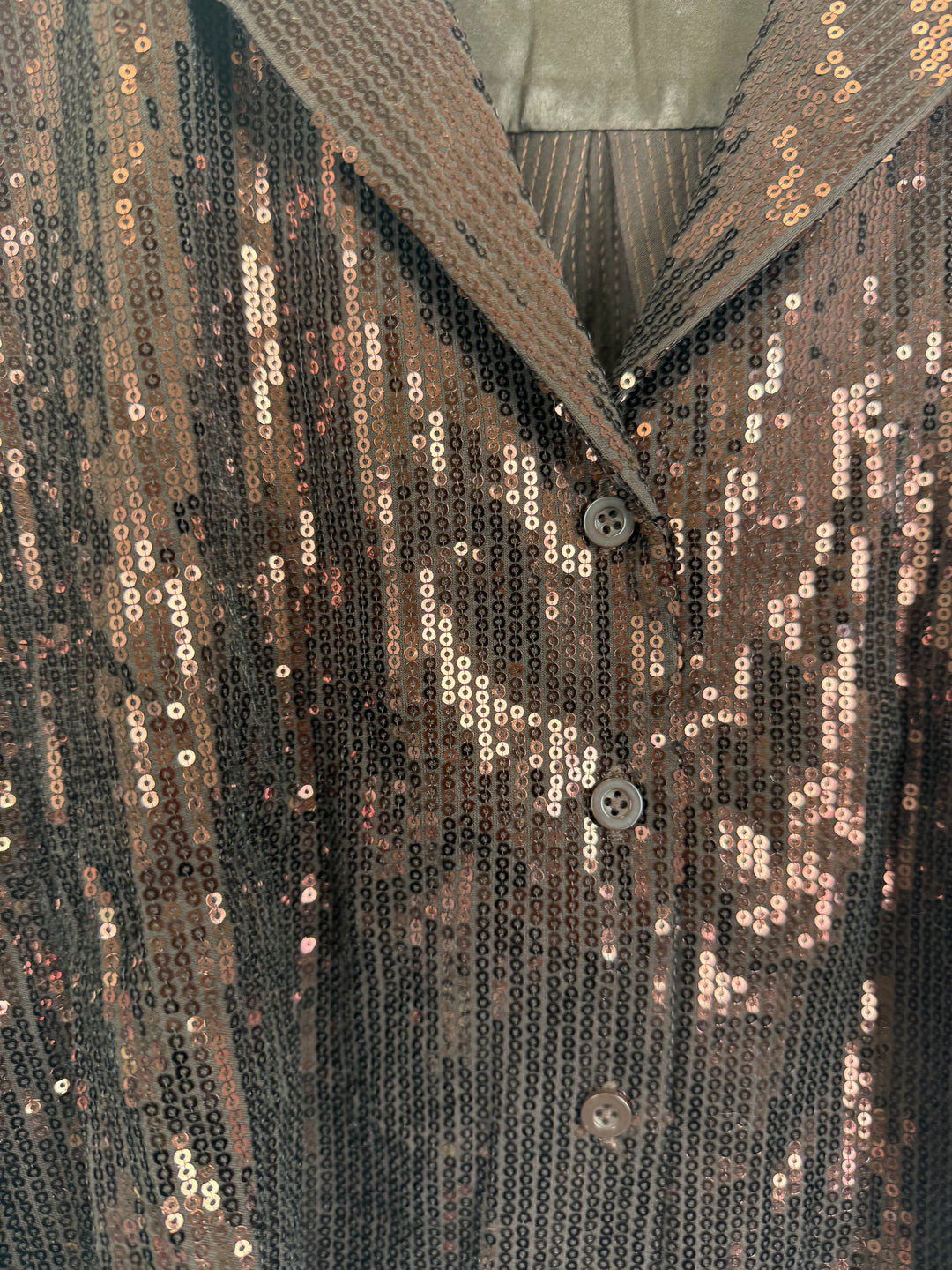 Brown Sequin Top - Medium, Medium Petite and 1X