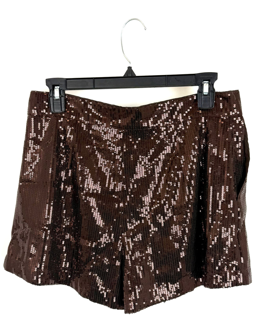 Brown Sequin Shorts - Medium, Medium Petite, 1X