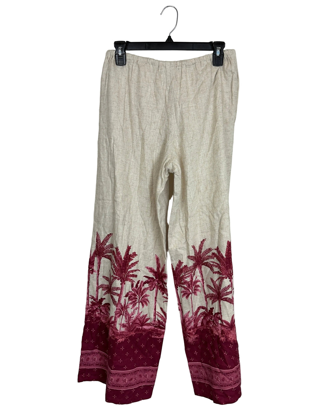 Tan Pants with Pink Palm Tree's- Size 2/4