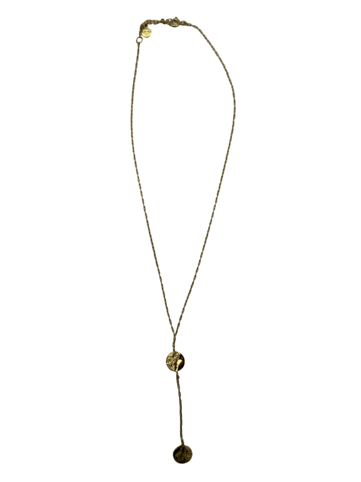 Gold Coin Drop Necklace