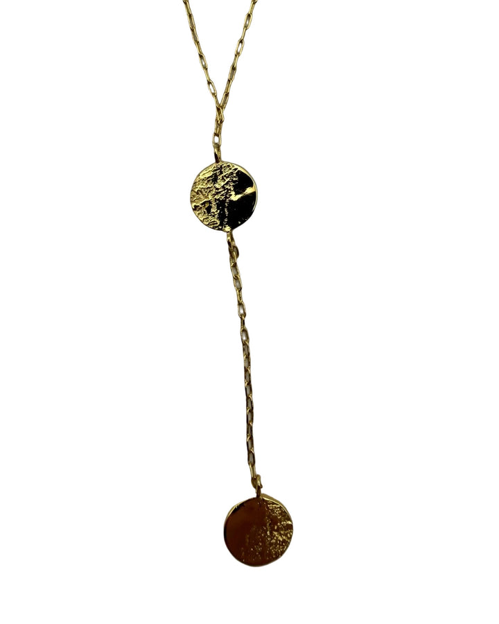 Gold Coin Drop Necklace