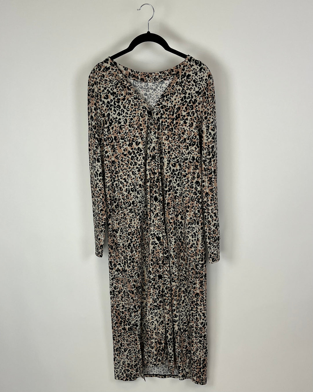 Cheetah Print Button Down Nightgown - Size 4-6