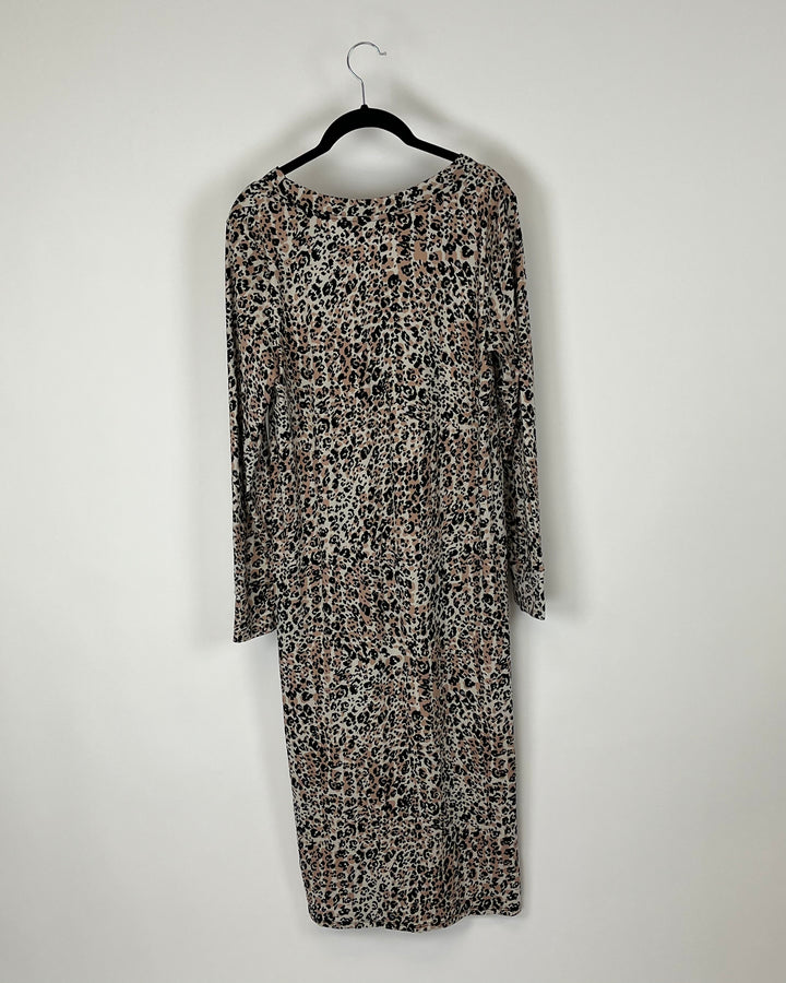 Cheetah Print Button Down Nightgown - Size 4-6