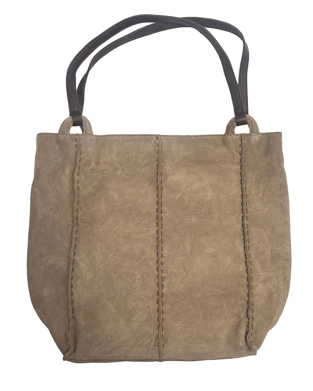 Light Brown Suede Shoulder Bag