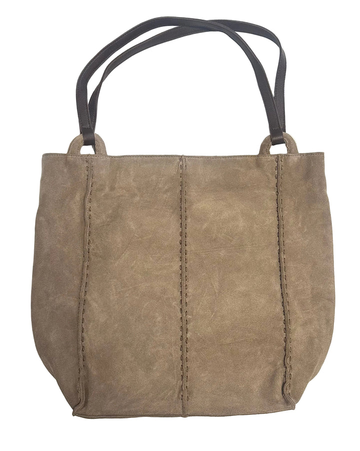 Light Brown Suede Shoulder Bag