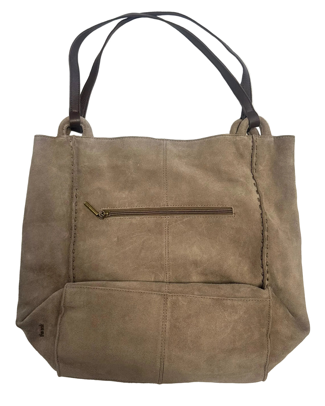 Light Brown Suede Shoulder Bag